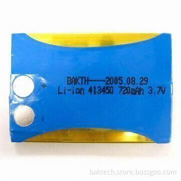 Custom-made Li-ion Battery Pack, 3.7V/720mAh
